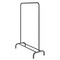 Heavy Duty Clothing Rack with Hanging Rod and Bottom Shelf Carbon Steel Garment Organizer